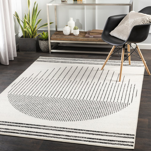 Trent Austin Design® Corum Abstract Black/Ivory Area Rug & Reviews